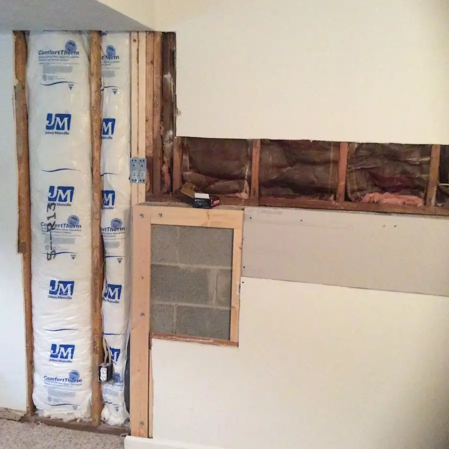 Wall insulation replacement during Structural Drying in Depew